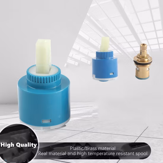 Керамический латунный дисковый картридж для смесителя 35 мм Синий цвет корпуса Картридж для домашнего фильтра с двойным уплотнением